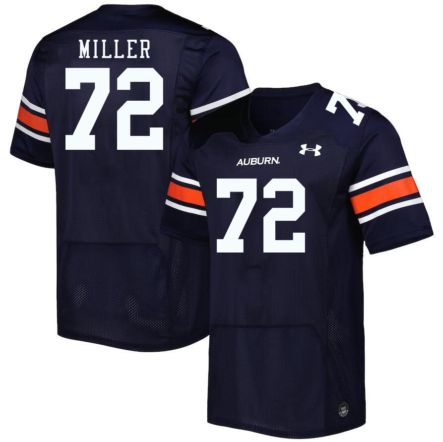Men #72 Izavion Miller Auburn Tigers College Football Jerseys Stitched-Navy